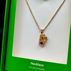 Kate Spade X Target Gold and Red French Fry Pendant Necklace